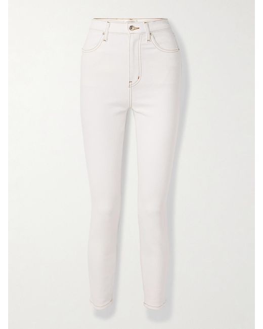 FRAME White Carolina Herrera The Taper High-Rise Skinny Jeans