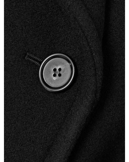Chloé Black Overszied Double-Breasted Wool-Blend Coat