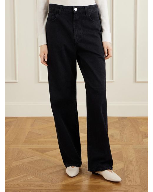 Rohe Black Bruun Wide-Leg Jeans