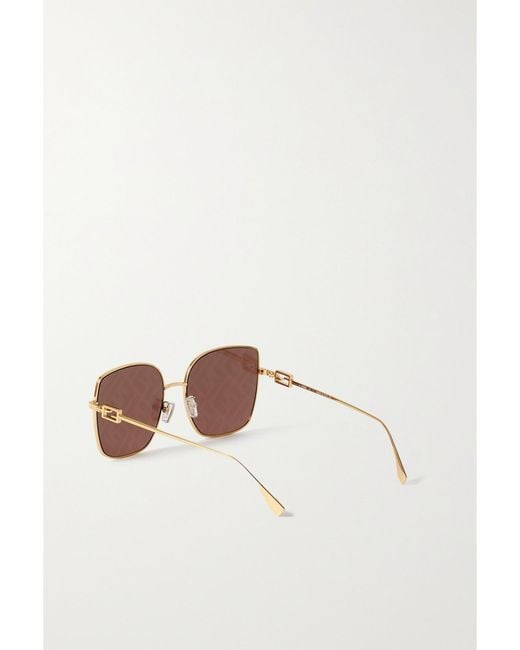 Fendi Metallic Square-Frame-Tone Sunglasses