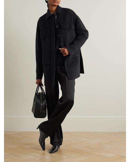 Another Tomorrow Black Wool Jacket