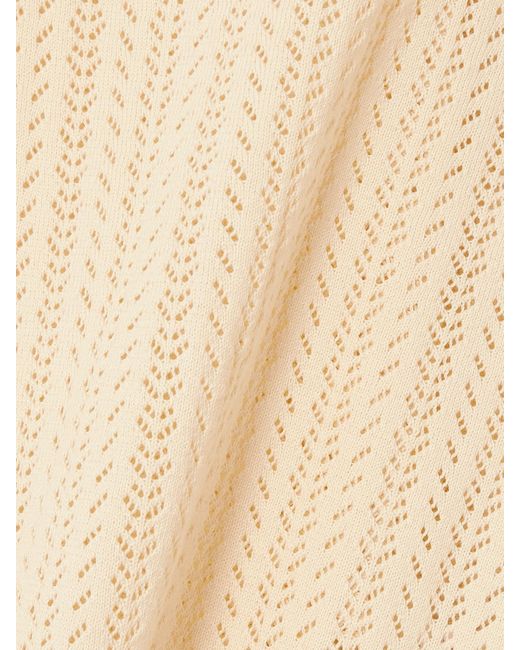 Valentino Garavani Natural Pointelle-Knit Cotton Sweater