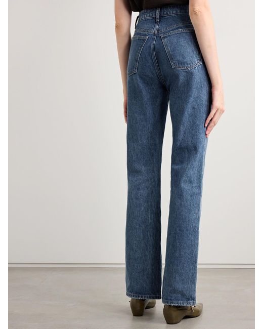 Khaite Blue Danielle High-Rise Slim-Leg Jeans