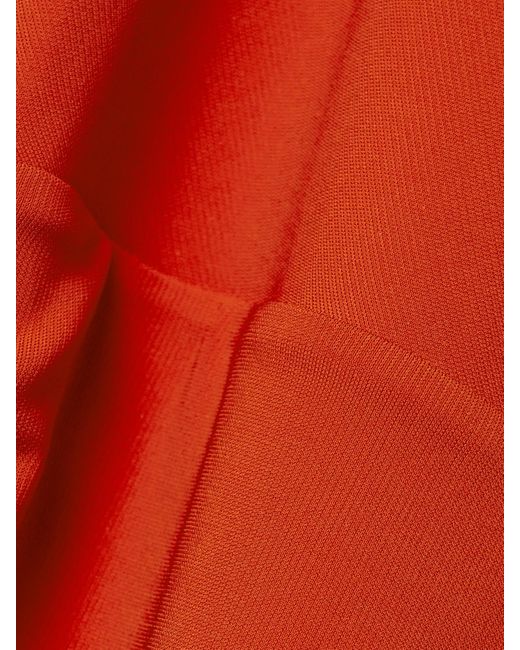 Robe Longue Asymétrique Convertible En Jersey Stretch À Fronces Inspiring Hearts Johanna Ortiz en coloris Red