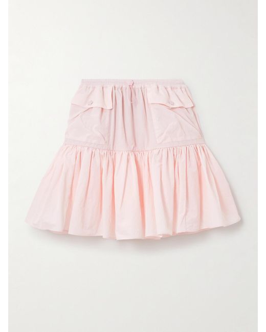 CECILIE BAHNSEN Pink Minirock Aus Taft