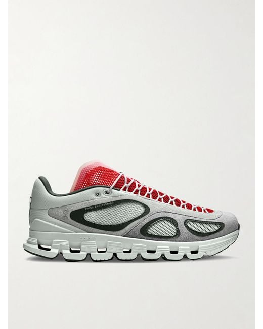 On Shoes Gray Fka Twigs Cloud X 4 Sneakers Aus Mesh