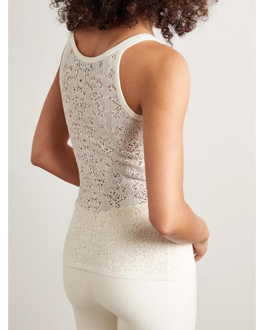Gabriela Hearst Natural Pontus Crocheted Wool And Silk-Blend Tank