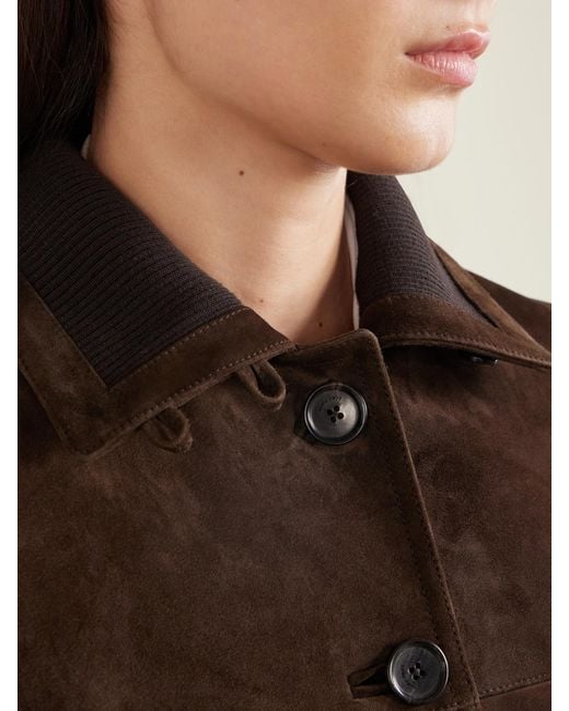 Loro Piana Brown Maremma Suede Jacket