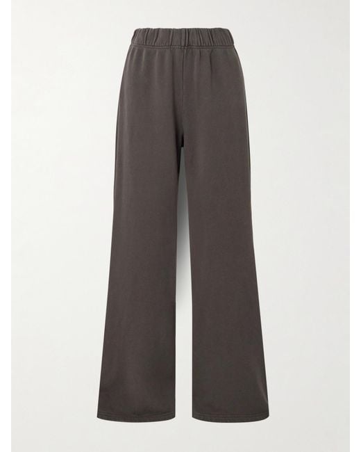 Les Tien Gray Cotton-Jersey Flared Track Pants
