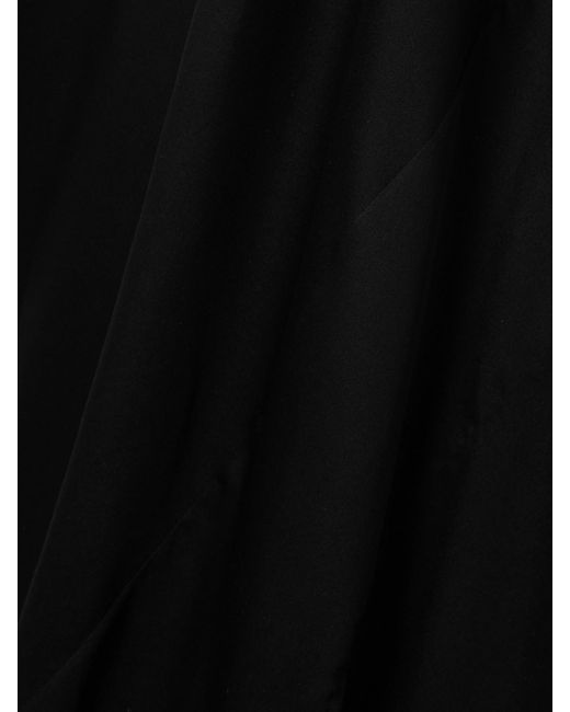 Robe Du Soir En Charmeuse De Soie À Finitions En Dentelle Saint Laurent en coloris Black