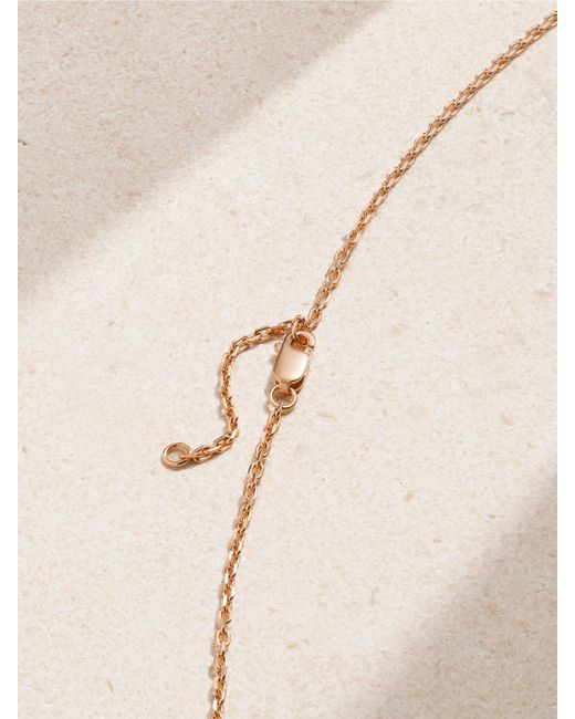 Repossi Natural Antifer 18-Karat Rose, Mother-Of-Pearl And Diamond Necklace