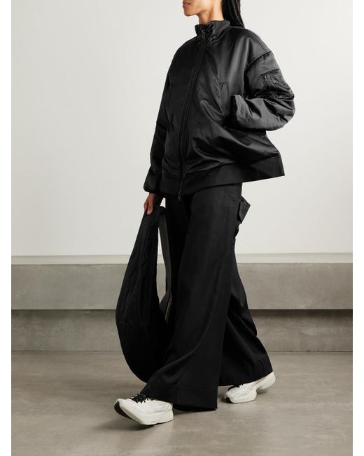 Adidas Originals Black Y-3 Recycled-Shell Bomber Jacket