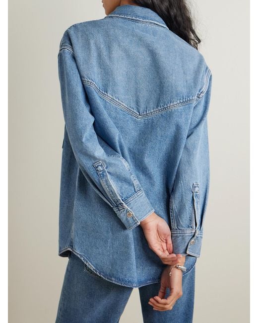 Agolde Blue Lotta Organic Denim Shirt