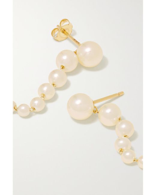 Mizuki Natural 14-Karat Pearl Earrings