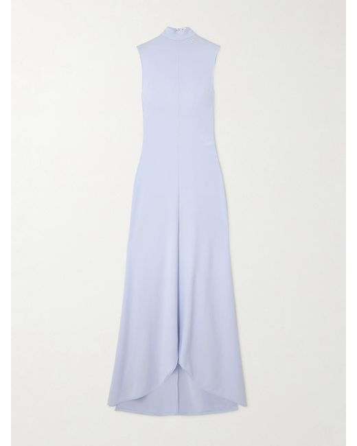 Courreges White Asymmetric Jersey Maxi Dress