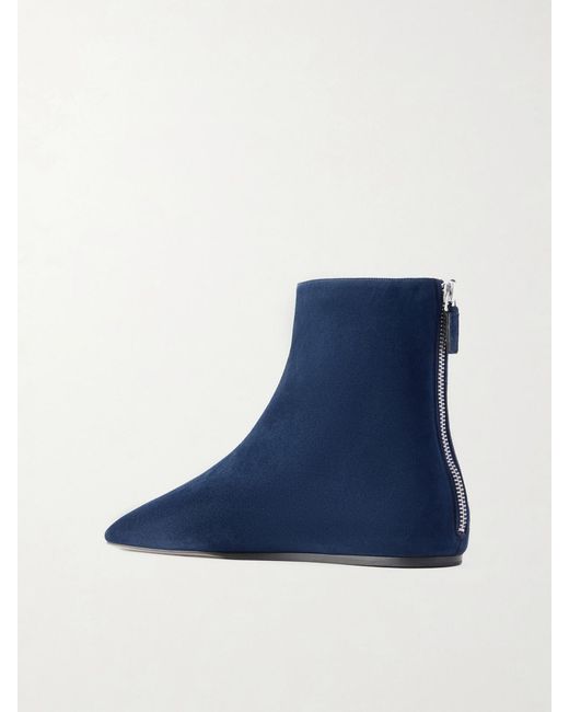 Le Monde Beryl Blue Luna Suede Ankle Boots