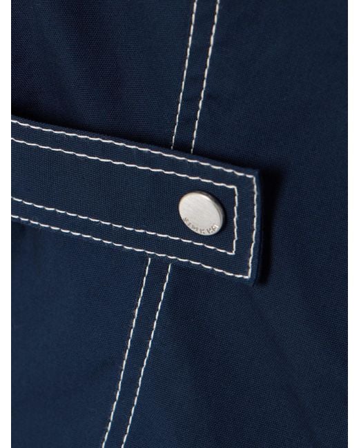 Jonathan Simkhai Blue Dolce Cotton-Blend Canvas Top