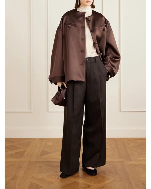 Rohe Brown Recycled-Satin Jacket
