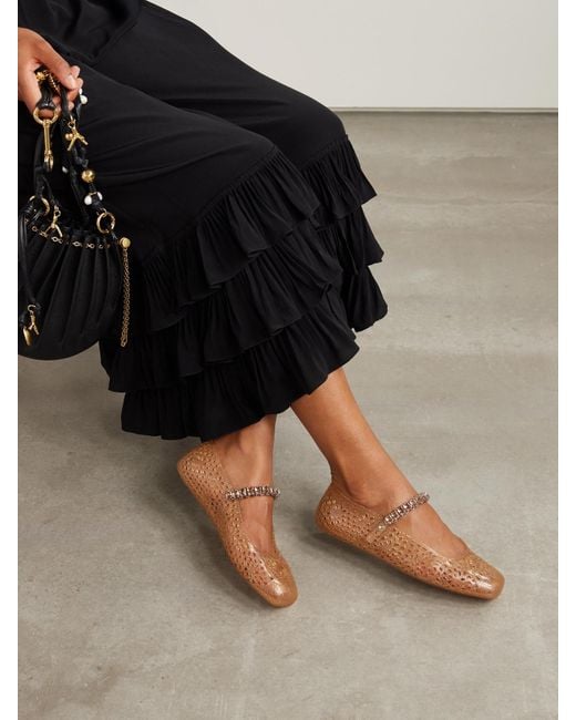 Ballerines En Tpu À Cristaux The Jelly Jimmy Choo en coloris White