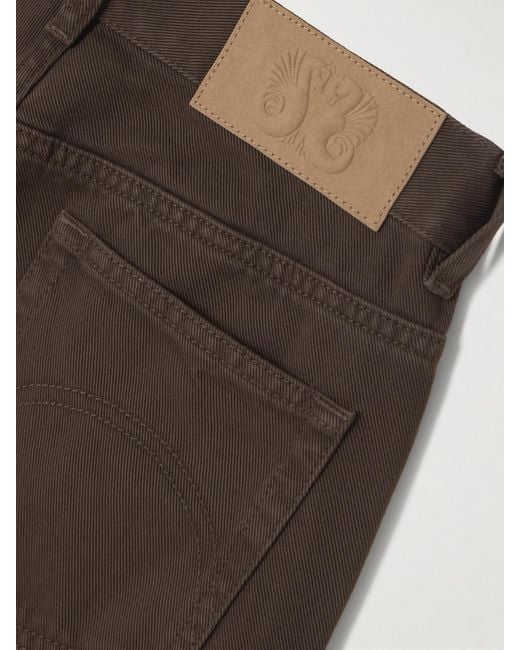 Blazé Milano Brown Paso Hoch Sitzende Jeans Mit Geradem Bein Und Stickerei