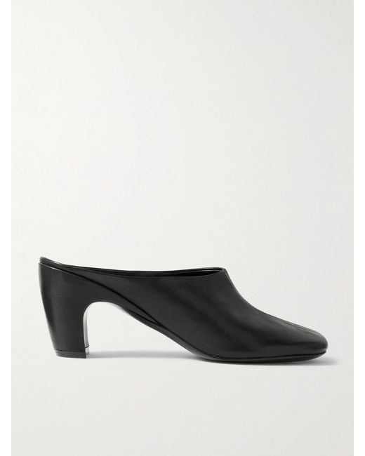 Dries Van Noten Black Leather Mules