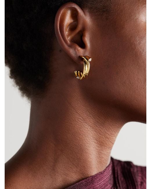 Completedworks Metallic Ohrringe Aus Recyceltem-Vermeil Mit Cubic Zirkonia