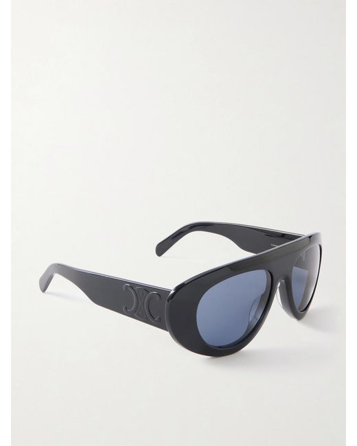 Céline Blue Aviator-Style Acetate Sunglasses