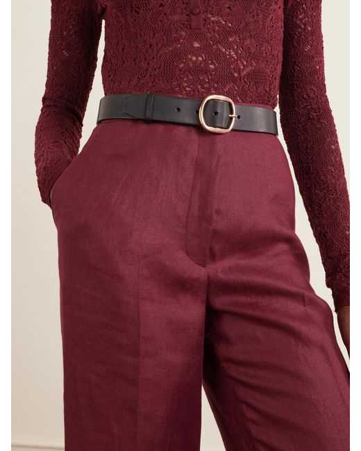 Gabriela Hearst Black Elster Leather Belt