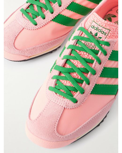 Adidas Originals Green Samba 72 Og Sneakers Aus Canvas Mit Veloursleder- Und Lederbesätzen