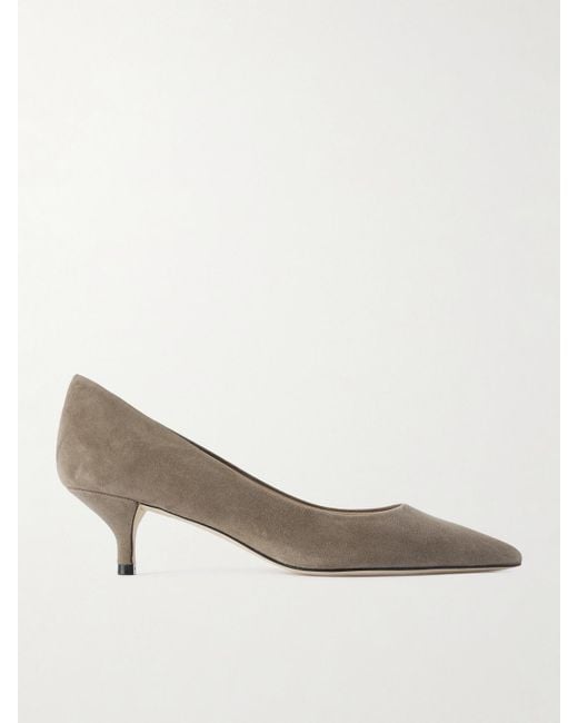 Stuart Weitzman Natural Stuart Pumps Aus Veloursleder