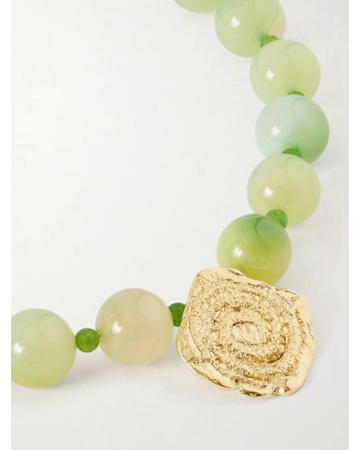 YSSO Green Daphne-Plated Jade Necklace