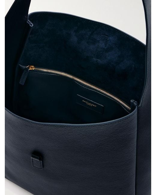 Saint Laurent Blue Le 5 À 7 Supple Große Schultertasche Aus Leder