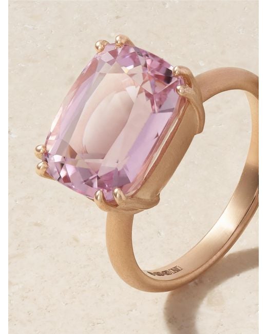 Irene Neuwirth Natural Gemmy Gem 18-Karat Rose Kunzite Ring