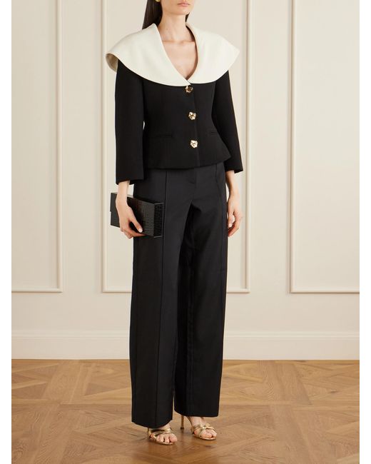 Violante Nessi Black Manuela Embellished Wool Jacket