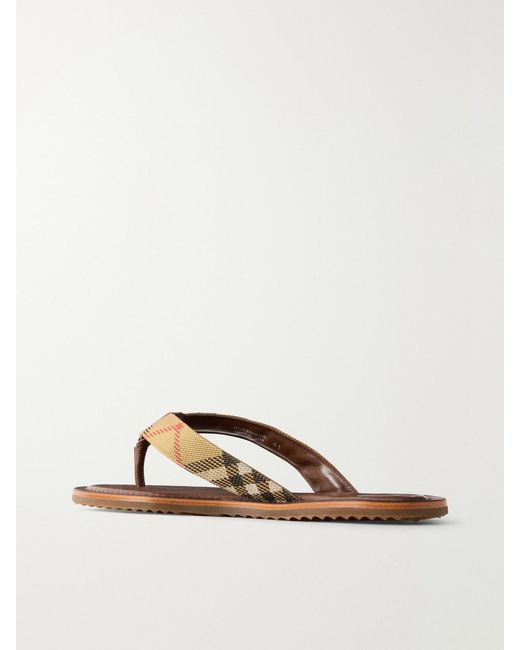 Burberry Natural Pvilion K Flip Flop Sandals