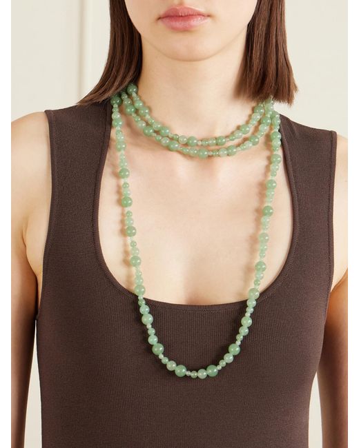 Jennifer Behr Green Veda-Tone Aventurine Necklace
