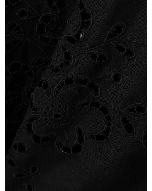 Sea Black Lula Broderie Anglaise Voile Midi Dress
