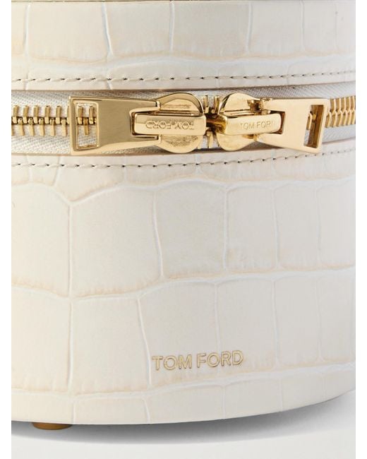 Tom Ford Natural Audrey Mini Croc-Effect Leather Tote