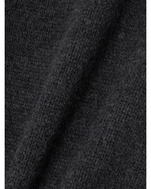 Totême  Black Oversized-Pullover Aus Einer Woll-Kaschmirmischung Mit Stickereien