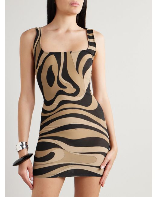 marmo print mini dress Marmo Print Short Dress by PUCCI