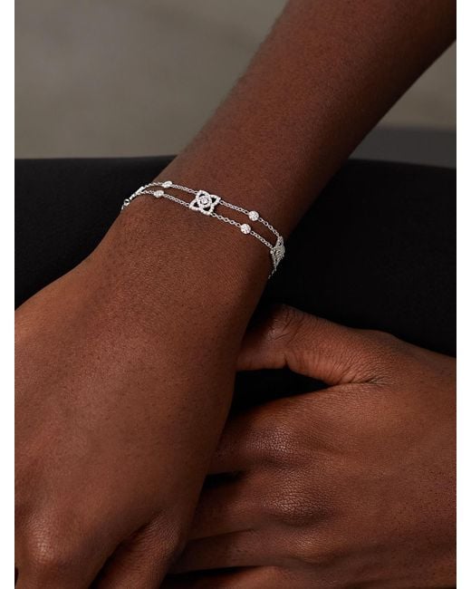 De Beers London Natural Lotus By De Beers 18-Karat Diamond Bracelet