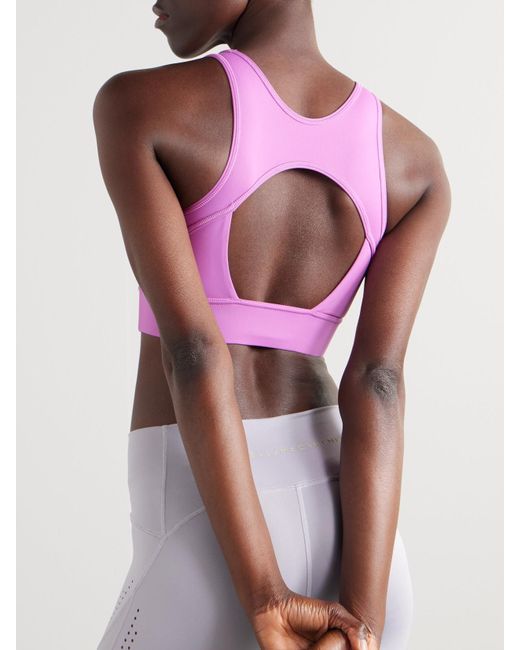 Adidas By Stella McCartney Pink Truestrength Sport-Bh Aus Recyceltem Stretch-Material