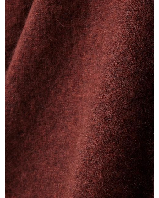 Co. Red Cashmere And Silk-Blend Sweater