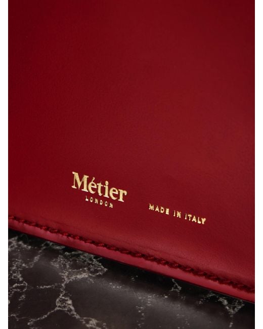 Metier Red Parallel 22 Leather Shoulder Bag