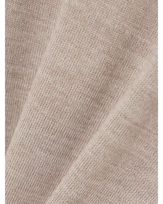 Lemaire Natural Belted Wool-Blend Turtleneck Midi Dress