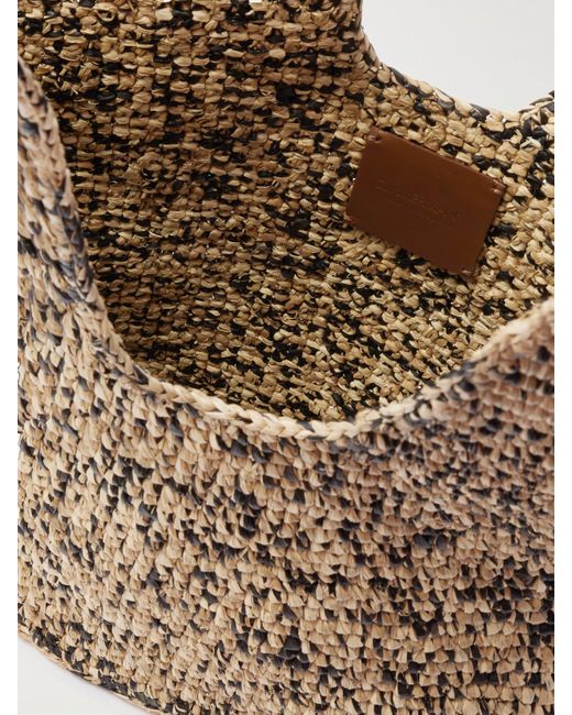 Zimmermann Natural Goldentime Mittelgroße Tote Aus Raffiabast Mit Lederbesätzen Und Verzierung