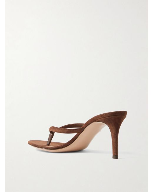 Gianvito Rossi Natural Calypso 70 Suede Mules