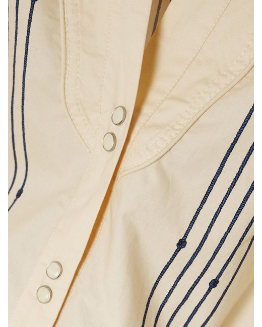 Johanna Ortiz Natural Cabos Sueltos Printed Cotton-Poplin Shirt