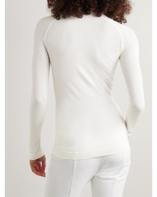 Falke White Nordic Wool-Blend Top