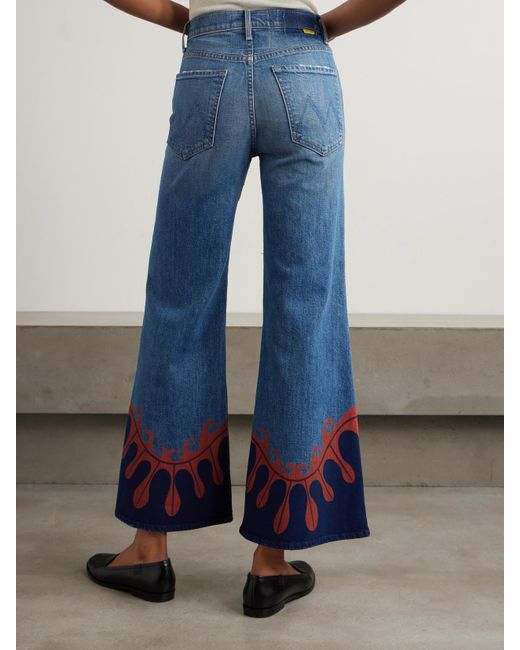 Mother Blue La Doublej The Tomcat Roller Schlaghose Mit Prints